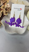 Dragon Earrings | Handmade Polymer Clay School Spirit Earrings
