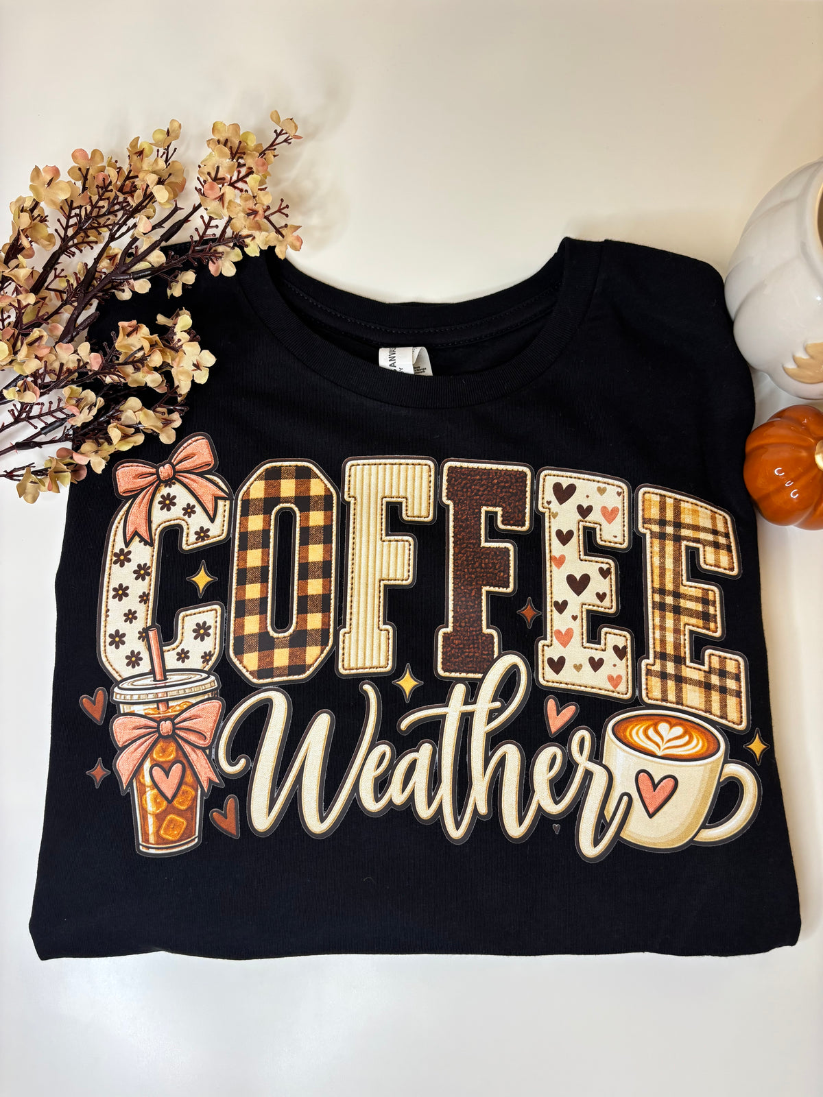 Coffee Weather Tee - Cute Fall Coffee Tee for Women