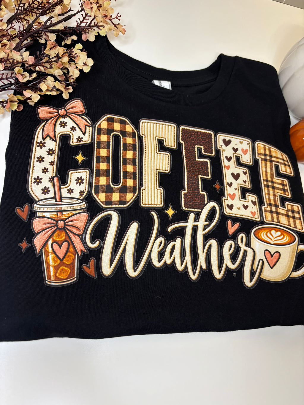 Coffee Weather Tee - Cute Fall Coffee Tee for Women