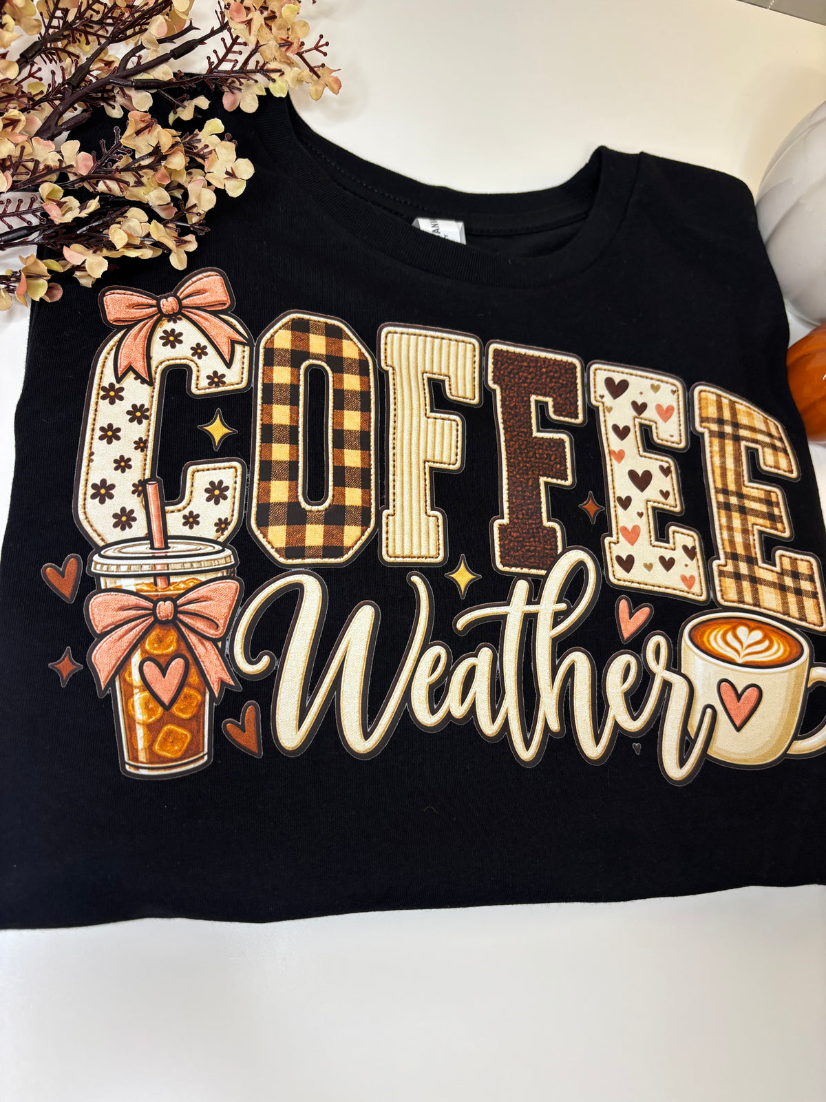 Coffee Weather Tee - Cute Fall Coffee Tee for Women