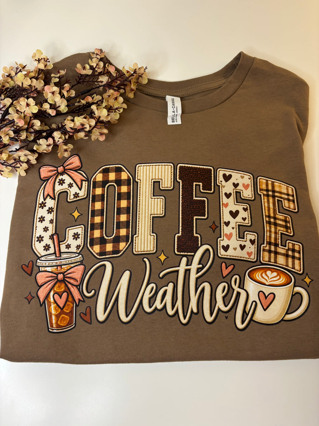 Coffee Weather Tee - Cute Fall Coffee Tee for Women