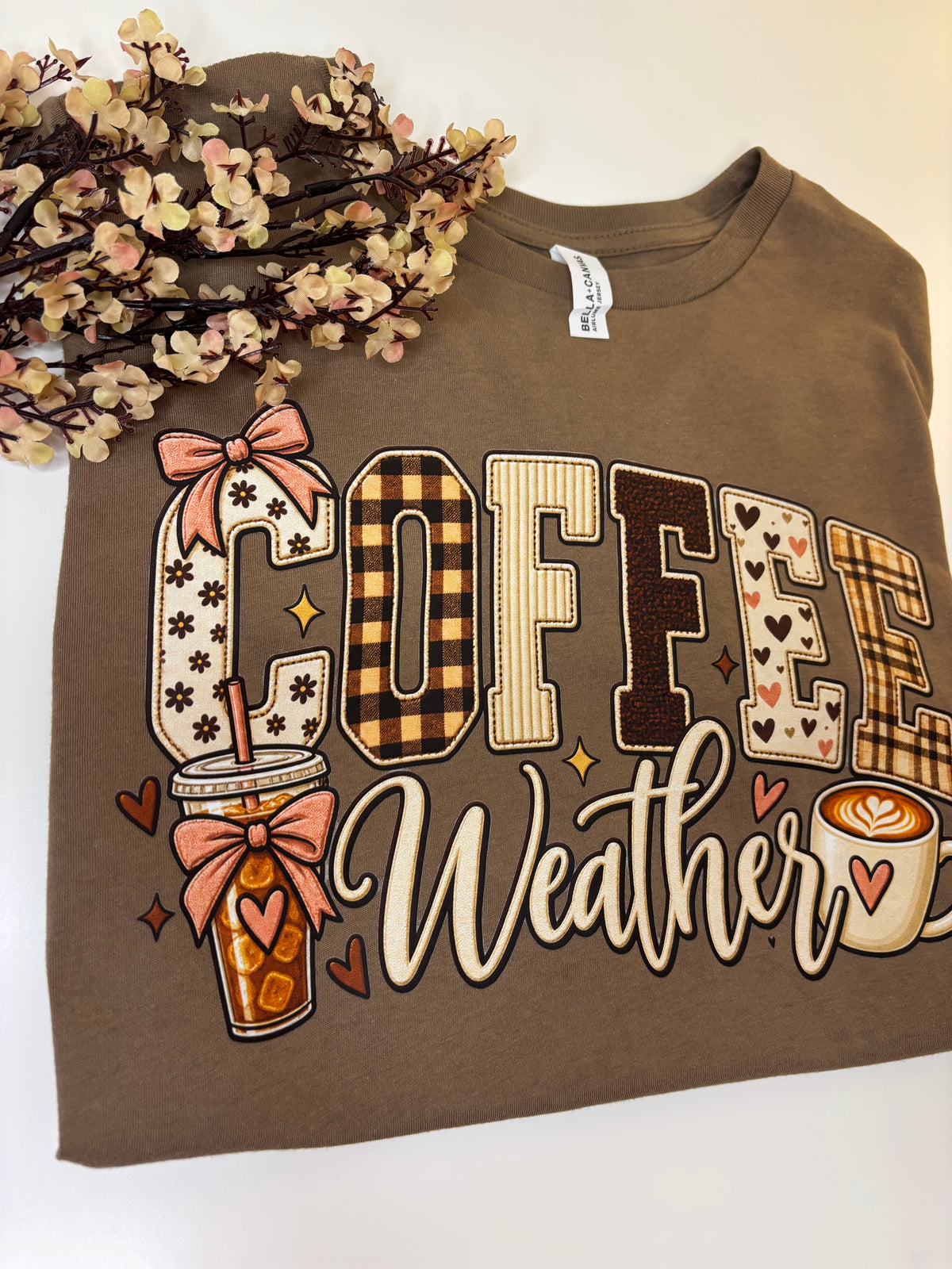 Coffee Weather Tee - Cute Fall Coffee Tee for Women