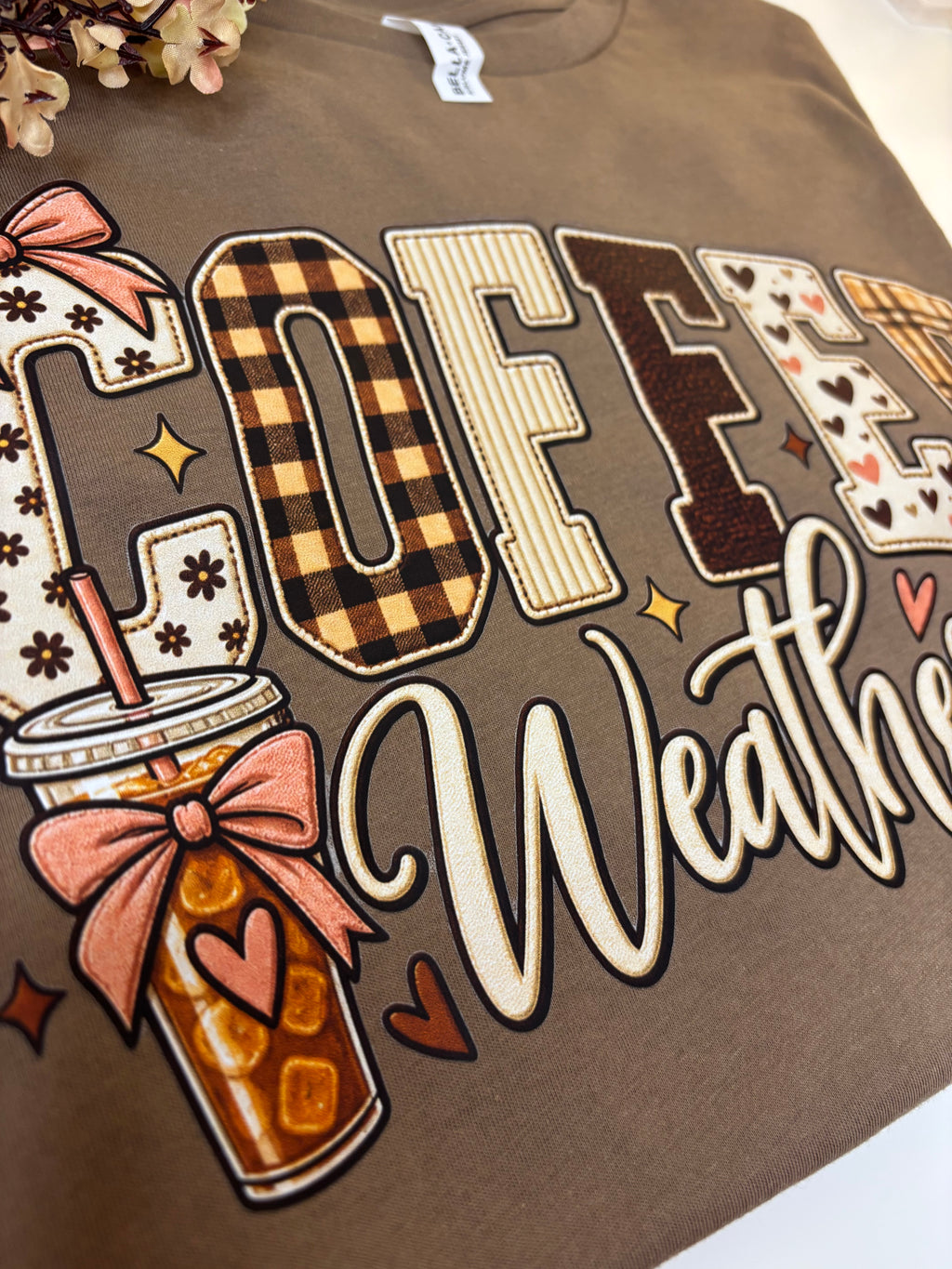 Coffee Weather Tee - Cute Fall Coffee Tee for Women