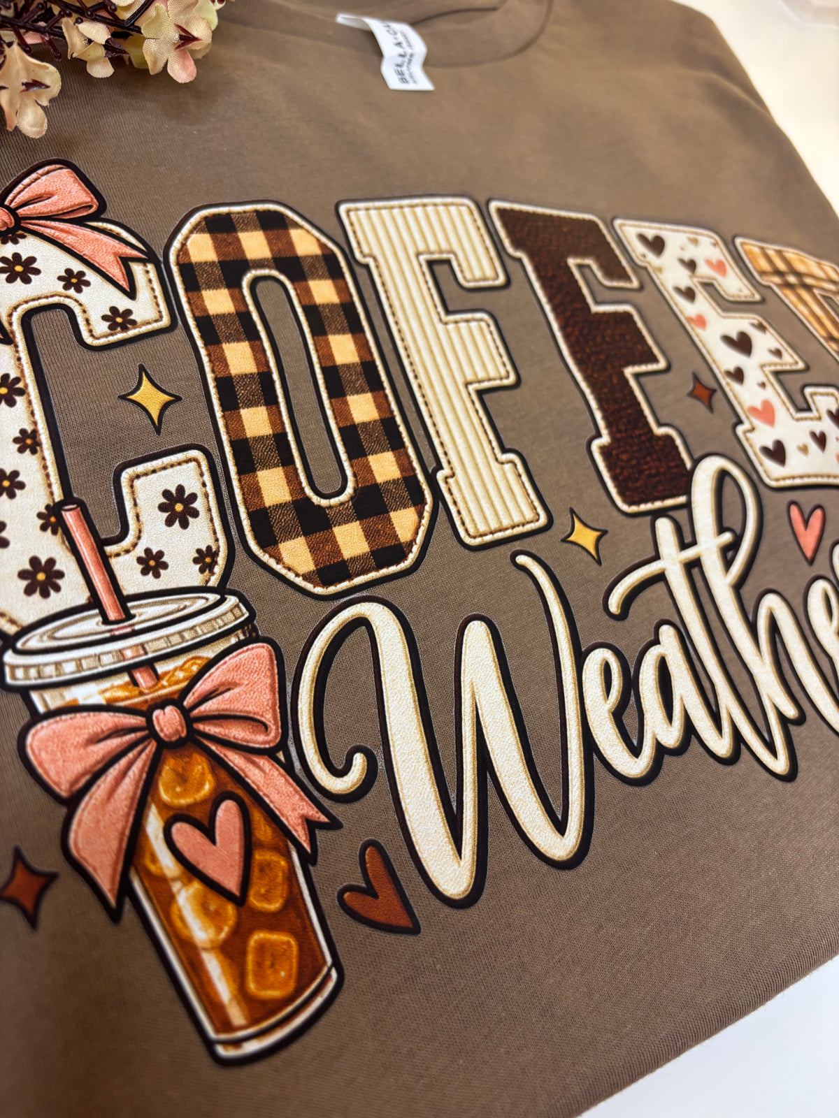 Coffee Weather Tee - Cute Fall Coffee Tee for Women