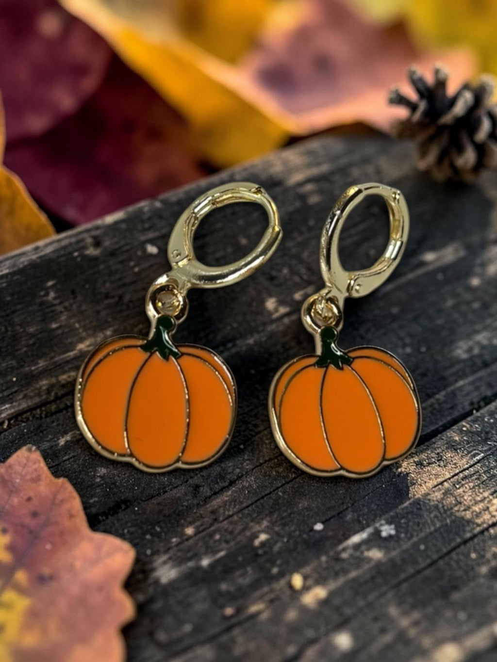 Orange Pumpkin Earrings | Fall & Halloween Jewelry